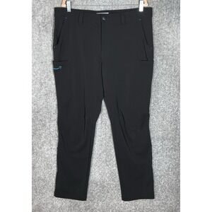 Luly Yang Amazon Cargo Uniform Pants Mens Sz L 35-36 Black Straight Leg Pockets‎